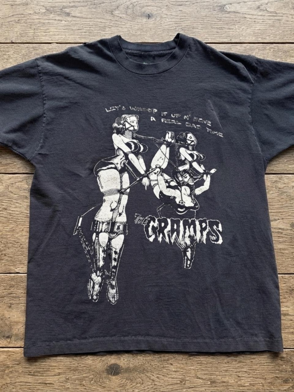 Gildan Black T-Shirt with White The Cramps Graphic